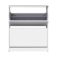 Adore Mobilya Flat Duo Beyaz 2 Katlı Ayakkabılık Dolabı