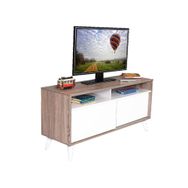 Adore TVR-320-LB-1 Retro Latte-Soft Beyaz Slide Tv Sehpası