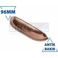 Adresline 4'lü Antik Bakır 96 mm Tas Kulp