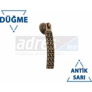 Adresline 4'lü Düğme Sallama Antik Sarı Hasır Kulp