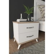 Aeka AE-2029 49 cm İnci Beyaz 2 Çekmeceli Komidin