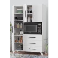 Aeka AE-2074 Beyaz Çok Amaçlı 3 Kapaklı, 3 Çekmeceli Mutfak Dolabı