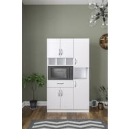 Aeka ANKA3080 Anka Beyaz Çok Amaçlı 6 Kapaklı, 1 Çekmeceli Banyo Dolabı