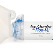 AEROCHAMBER PLUS FLOW VU Anti Static Valved Holding Mavi Yetişkin Büyük Maske Chamber