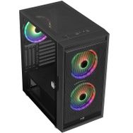 Aerocool AE-GRPHT Graphite 3x ARGB Fanlı Güçlendirilmiş Camlı USB 3.0 Mid Tower Siyah Oyuncu Kasası