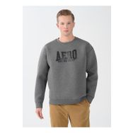 Aeropostale E-Ever Bisiklet Yaka Baskılı Antrasit Melanj Erkek Sweatshirt