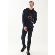 Aeropostale E-WORD Lacivert Kapüşon Yaka Nakışlı Erkek Sweatshirt