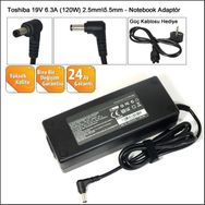 Afila Toshiba Satellite S55DT S55DT-A S55T S55T-A 19V 6.3A 120w Laptop Adaptör