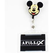 Afillix Concept Renkli Ahşap Fare Tasarım Şeffaf Yaka Kartı Yoyo & Klipsi