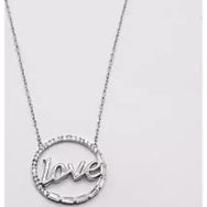 AgaKulche 925 Ayar 2.74 gr Gümüş Love Hayalet Kolye