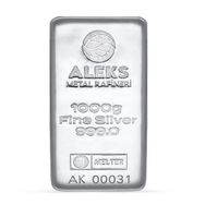 AgaKulche Aleks Metal Rafineri 1000 gr 999.0 Külçe Gümüş