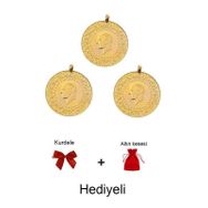 AgaKulche Eski Kulplu 3 Adet Ziynet Çeyrek Altın