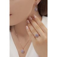 AgaKulche S56-EP 925 12 gr Kalemli Süzme Mitos Gümüş Takı Seti