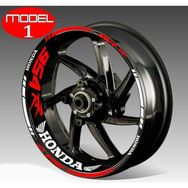 Agdeniz 954RR Beyaz-Kırmızı Honda Uyumlu Çift Renk Motosiklet Jant Şeridi