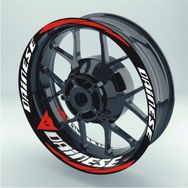 Agdeniz Beyaz-Kırmızı Dainese R25 Uyumlu Motosiklet Jant Şeridi