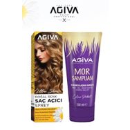 Agiva Ultra Shine Doğal Renk Açıcı Saç Spreyi + 250 ml Mor Şampuan Seti