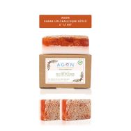 Agon ST-02-01 %100 El Yapımı Doğal Kabak Lifli Ballı 2'li Set 240 gr Eşek Sütü Sabunu