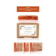 Agon ST-03-01 %100 El Yapımı Doğal Kabak Lifli Ballı Eşek Sütü 3'lü Set 360 gr Sabun