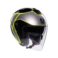 Agv Irides Davao Black Grey Yellow Motorsiklet Kaskı