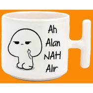 Ah Alan Nah Alır Espirili Baskılı Tkulplu Latte Kupa Bardak