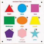 Ahtek Ahşap Eğitici 3D Geometrik Şekiller Bultak Oyuncak Yapboz