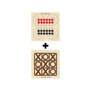 Ahtek ETİCSET213 Ahşap Tic-Tac-Toe ve Surakarta Akıl Zeka Strateji ve Beceri Oyunları Seti