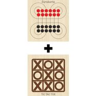 Ahtek ETİCSET213 Ahşap Tic-Tac-Toe ve Surakarta Akıl Zeka Strateji ve Beceri Oyunları Seti