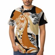AILLOSA A-106 3D Baskılı Desenli Kısa Kollu Erkek T-shirt