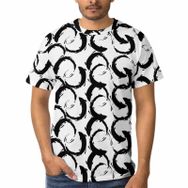 AILLOSA A-12 3D Baskılı Desenli Kısa Kollu Erkek T-shirt
