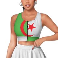 AILLOSA Activewear 3D Baskılı Desen FLAG-133 Askılı Kadın Atlet