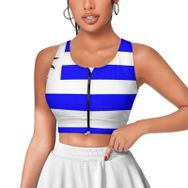 AILLOSA Activewear 3D Baskılı Desen Flag-149 Askılı Kadın Atlet