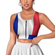 AILLOSA Activewear 3D Baskılı Desen Flag-153 Askılı Kadın Atlet