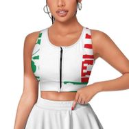 AILLOSA Activewear 3D Baskılı Desen Flag-169 Askılı Kadın Atlet