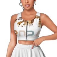 AILLOSA Activewear 3D Baskılı Desen FLAG-194 Askılı Kadın Atlet