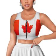 AILLOSA Activewear 3D Baskılı Desen FLAG-29 Askılı Kadın Atlet