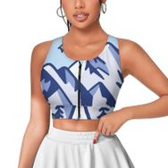 AILLOSA Activewear 3D Baskılı Desen TH-101 Askılı Kadın Atlet