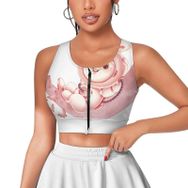 AILLOSA Activewear 3D Baskılı Desen TH-113 Askılı Kadın Atlet