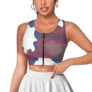AILLOSA Activewear 3D Baskılı Desen TH-13 Askılı Kadın Atlet
