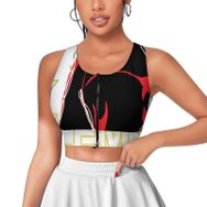 AILLOSA Activewear 3D Baskılı Desen TH-134 Askılı Kadın Atlet