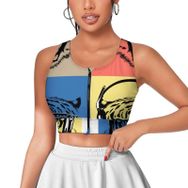 AILLOSA Activewear 3D Baskılı Desen TH-178 Askılı Kadın Atlet