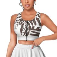 AILLOSA Activewear 3D Baskılı Desen TH-182 Askılı Kadın Atlet