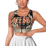 AILLOSA Activewear 3D Baskılı Desen TH-195 Askılı Kadın Atlet