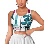 AILLOSA Activewear 3D Baskılı Desen TH-197 Askılı Kadın Atlet