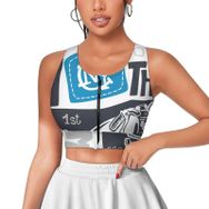 AILLOSA Activewear 3D Baskılı Desen TH-268 Askılı Kadın Atlet