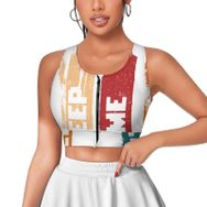AILLOSA Activewear 3D Baskılı Desen TH-286 Askılı Kadın Atlet