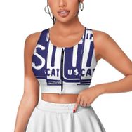 AILLOSA Activewear 3D Baskılı Desen TH-288 Askılı Kadın Atlet