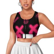 AILLOSA Activewear 3D Baskılı Desen TH-29 Askılı Kadın Atlet