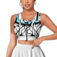 AILLOSA Activewear 3D Baskılı Desen TH-292 Askılı Kadın Atlet