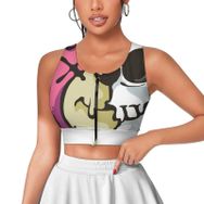 AILLOSA Activewear 3D Baskılı Desen TH-295 Askılı Kadın Atlet