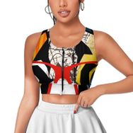 AILLOSA Activewear 3D Baskılı Desen TH-305 Askılı Kadın Atlet
